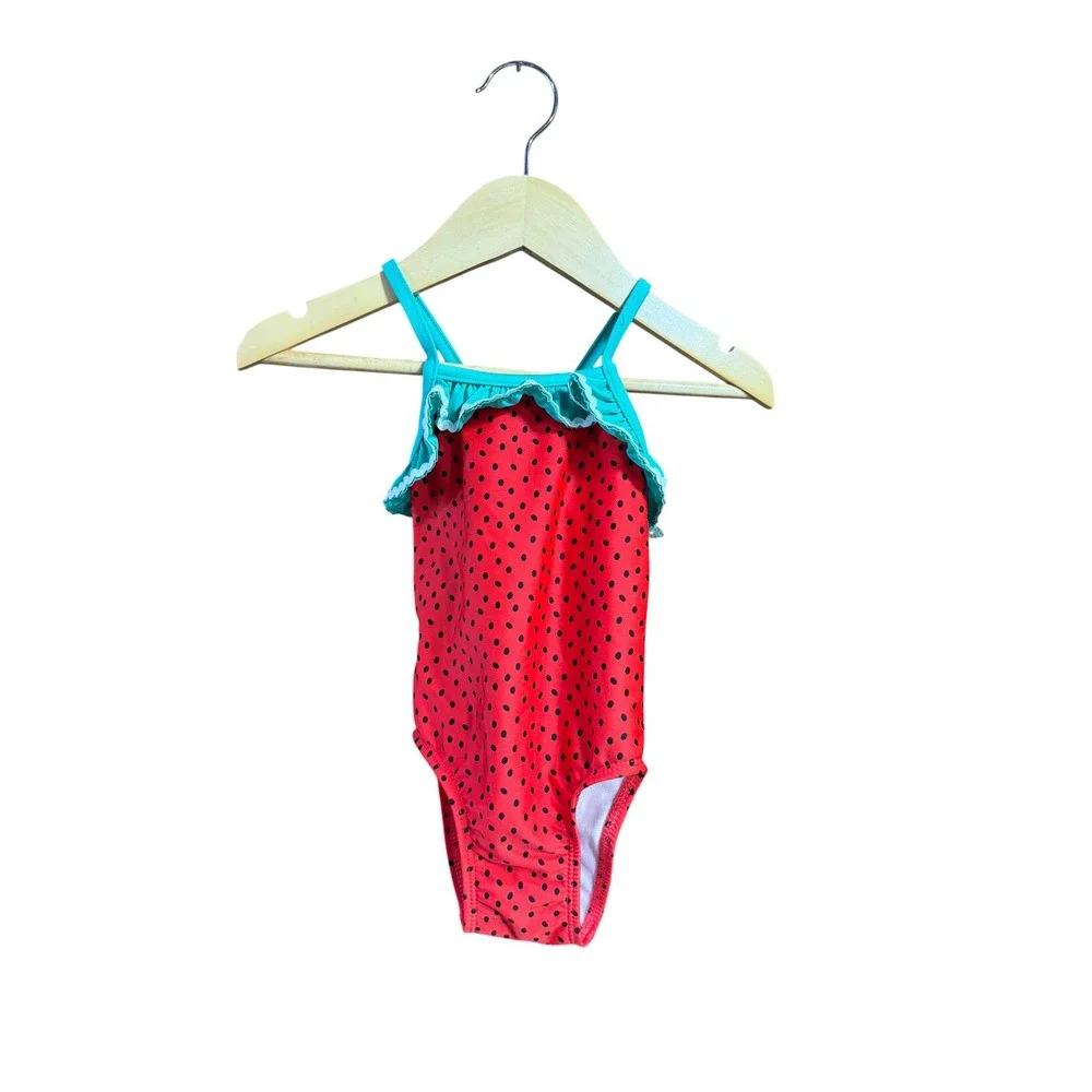 Strawberry Shortcake Baby Girls 18M Shorts Bodysuit Swimsuit Bundle Red White